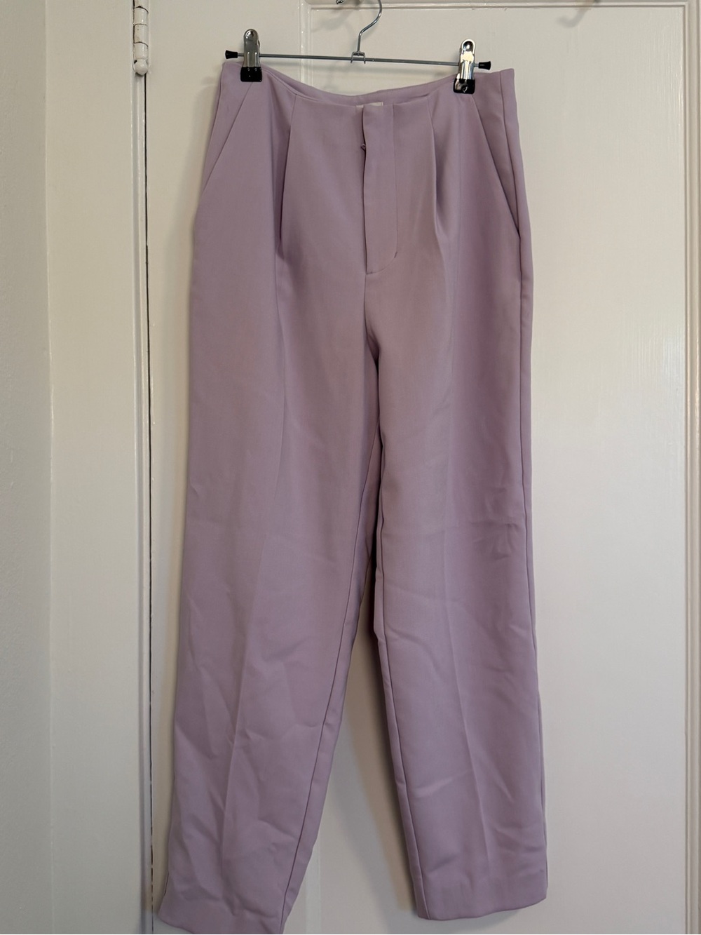 a new day Lavender Pleated Straight-Leg Trousers
